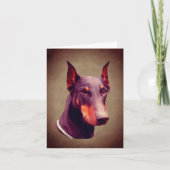 Doberman Pinscher Dog Face Note Kaart (Voorkant)