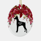 Doberman Pinscher Dog - kerstboom Keramisch Ornament (Rechts)