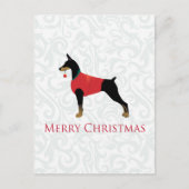 Doberman Pinscher Dog Merry-kerstdesign Feestdagenkaart (Voorkant)