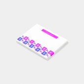 Doberman Pinscher Dog & Paw Hot Pink & Blue Post-it® Notes (Schuin)