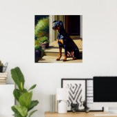 Doberman Pinscher Dog Poster (Thuiskantoor)