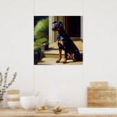 Doberman Pinscher Dog Poster (Keuken)