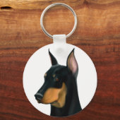 Doberman Pinscher Dog Sleutelhanger (Voorkant)