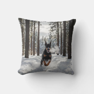 Doberman Pinscher Élégant oreiller à lancer