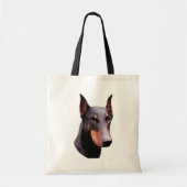 Doberman Pinscher Face Dog Canvas tas (Voorkant)