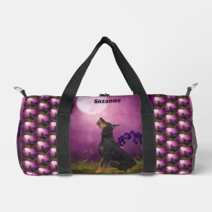 Doberman Pinscher Fantasy Moon gepersonaliseerd Plunjezak