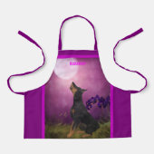 Doberman Pinscher Fantasy Moon gepersonaliseerd Schort (Voorkant)