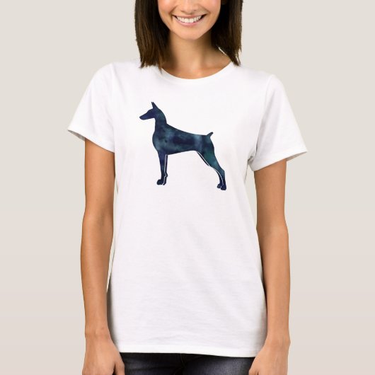 Doberman Pinscher Geometric Black Silhouette T-shirt (Voorkant)