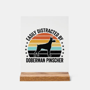 Doberman Pinscher Graphique Vintage Coucher de Sol