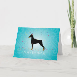 Doberman Pinscher Happy Birthday Design Kaart
