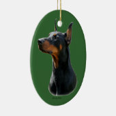 Doberman Pinscher head Ornament (Rechts)