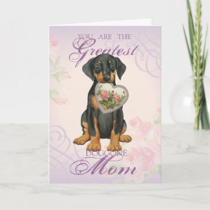 Doberman Pinscher Heart Mam Kaart