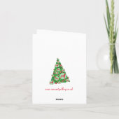 Doberman Pinscher Hond Kerstboom Leuk Kaart (Achterkant)