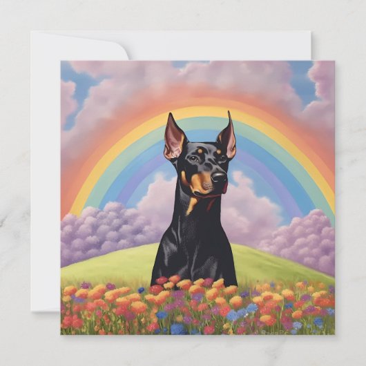 Doberman Pinscher Hond Rainbow Bridge Aangepaste n (Voorkant)