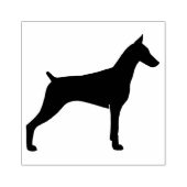Doberman Pinscher Hondenras Silhouette Rubberstempel (Afrduk)