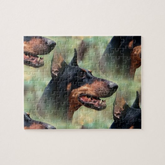 Doberman Pinscher in de Bossen Legpuzzel (Horizontaal)