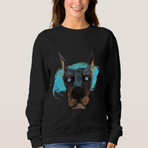 Doberman Pinscher in Waterverf Trui
