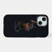Doberman Pinscher iPhone 15 Hoesje (Achterkant horizontaal)