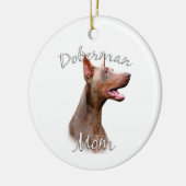 Doberman Pinscher (Isabella) Moeder 2 Keramisch Ornament (Links)