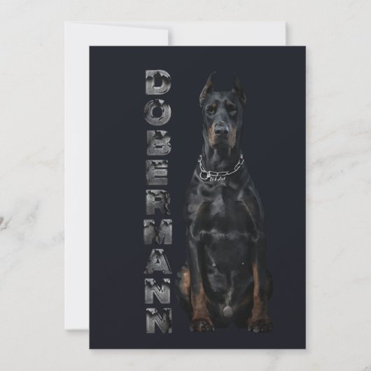 Doberman Pinscher Kaart (Voorkant)