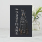 Doberman Pinscher Kaart (Staand voorkant)