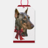 Doberman Pinscher-kerstcadeaus Cadeaulabel (Achterkant)
