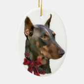 Doberman Pinscher Kerstcadeaus Ornament (Achterkant)