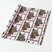 Doberman Pinscher Kerstmis Cadeaupapier (Uitgerold)