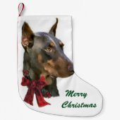 Doberman Pinscher Kerstmis Kleine Kerstsok (Voorkant)