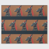 Doberman Pinscher - kerstpapier Cadeaupapier (Vlak)