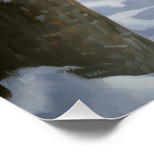 Doberman Pinscher liet het sneeuwen Kerstmis Perfect Poster (Hoek)