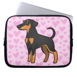 Doberman Pinscher Love Laptop Sleeve