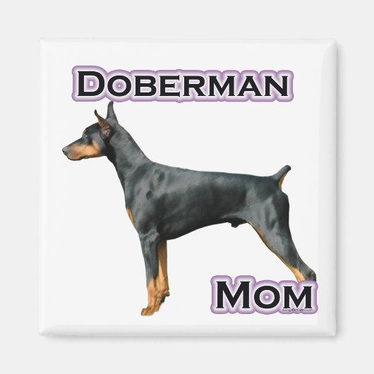 Doberman Pinscher Maman 4 - Aimant (Devant)
