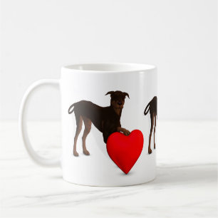 Doberman Pinscher met hart Koffiemok