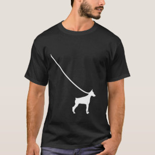 Doberman pinscher op een leihondje huisdier schatt t-shirt