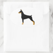 doberman pinscher ovale sticker (Tas)