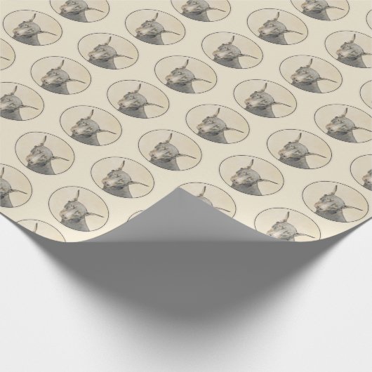 Doberman Pinscher Painting - Originele Dog Art Cadeaupapier (Hoek)