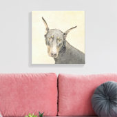 Doberman Pinscher Painting - Originele Dog Art Canvas Afdruk (Insitu (Woonkamer))