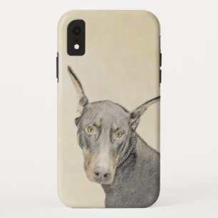 Doberman Pinscher Painting - Originele Dog Art iPhone XR Hoesje