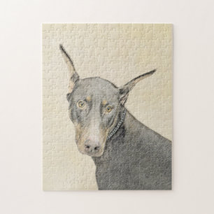 Doberman Pinscher Painting - Originele Dog Art Legpuzzel