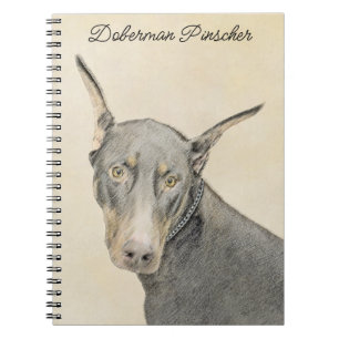 Doberman Pinscher Painting - Originele Dog Art Notitieboek