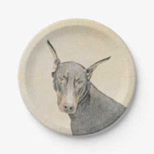 Doberman Pinscher Painting - Originele Dog Art Papieren Bordje