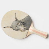 Doberman Pinscher Painting - Originele Dog Art Tafeltennisbatje (Zijkant)