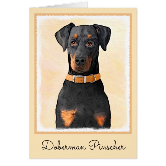 Doberman Pinscher Peinture non découpée Art origin (Devant)