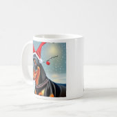 Doberman Pinscher, Père Noël, Mug café de Noël (Devant gauche)