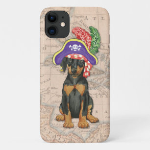 Doberman Pinscher Pirate iPhone 11 Hoesje
