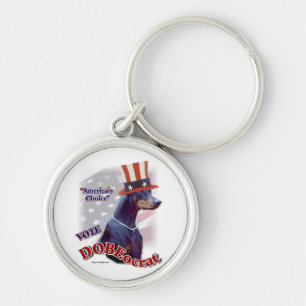 Doberman Pinscher Politieke Humor Sleutelhanger