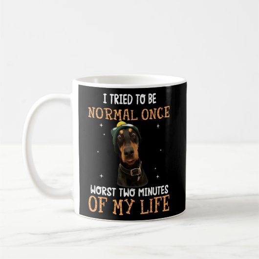 Doberman Pinscher probeerde normaal te zijn Koffiemok (Links)