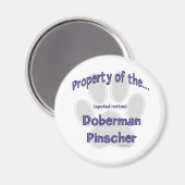 Doberman Pinscher, propriété - Magnet (Recto/Verso)
