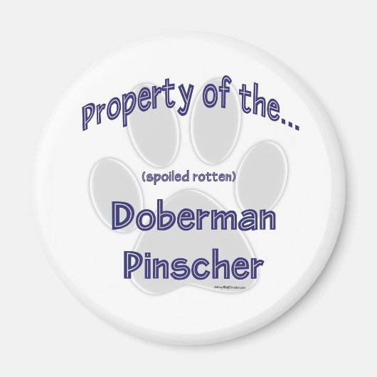 Doberman Pinscher, propriété - Magnet (Devant)